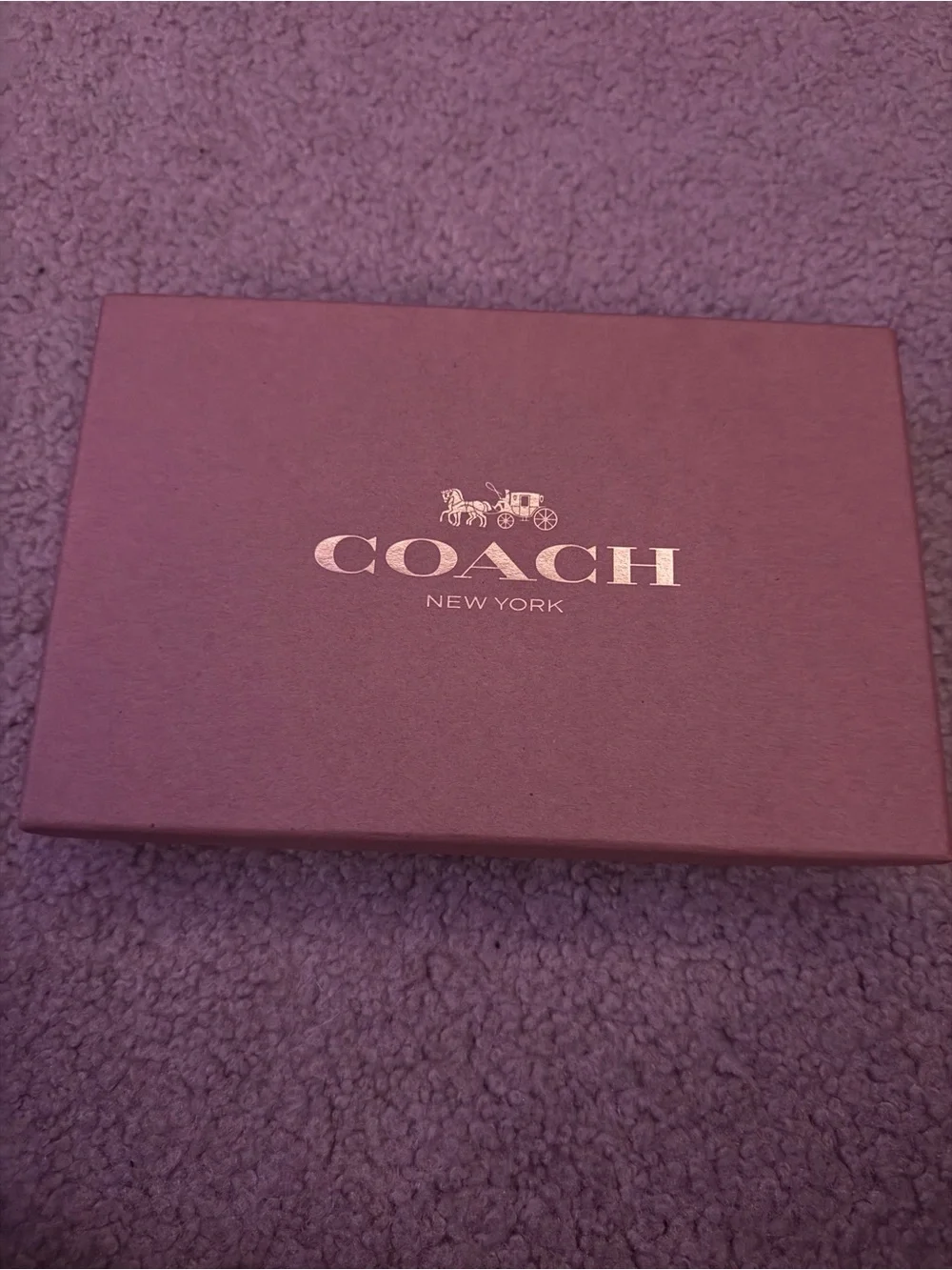 Coach Metallic Gray Pebbled Leather Wristlet - Picture 5 of 5
